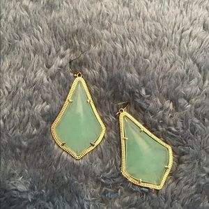 Kendra Scott Light Green Alex Earrings